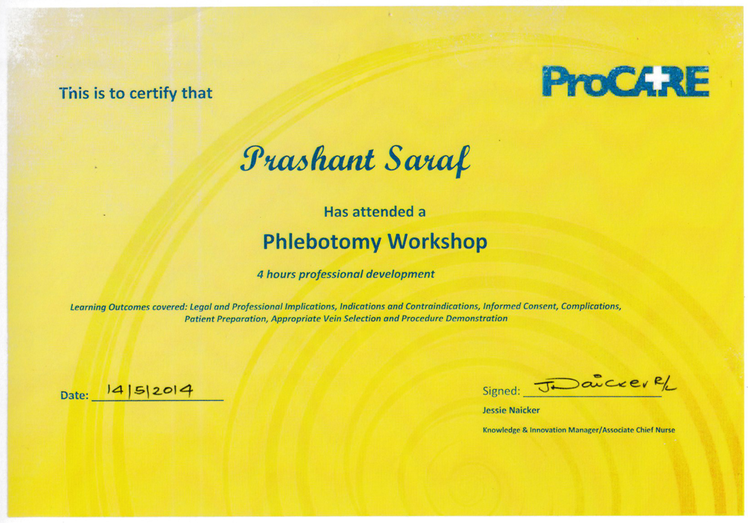 Phlebotomy Workshop Prashant Saraf